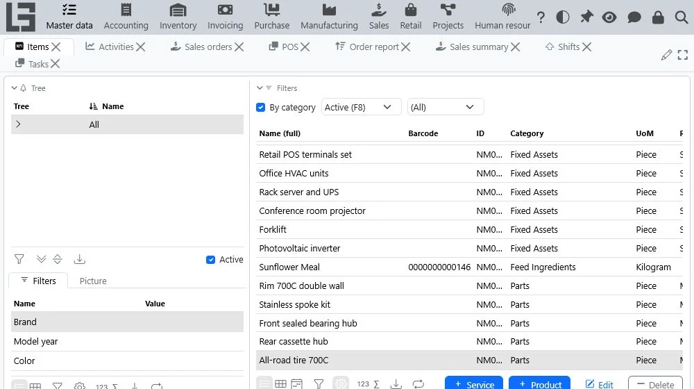 lsFusion-Code und das daraus entstehende MyCompany-Formular